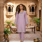 Pakistani Embroidered 3Pcs Cotton Lawn Set Lavender