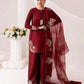 Silver Gold Sequence Embroidered 3Pcs Suit Set