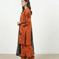 Red Embroidered 3-Piece Cotton Lawn Suit with Chiffon Dupatta